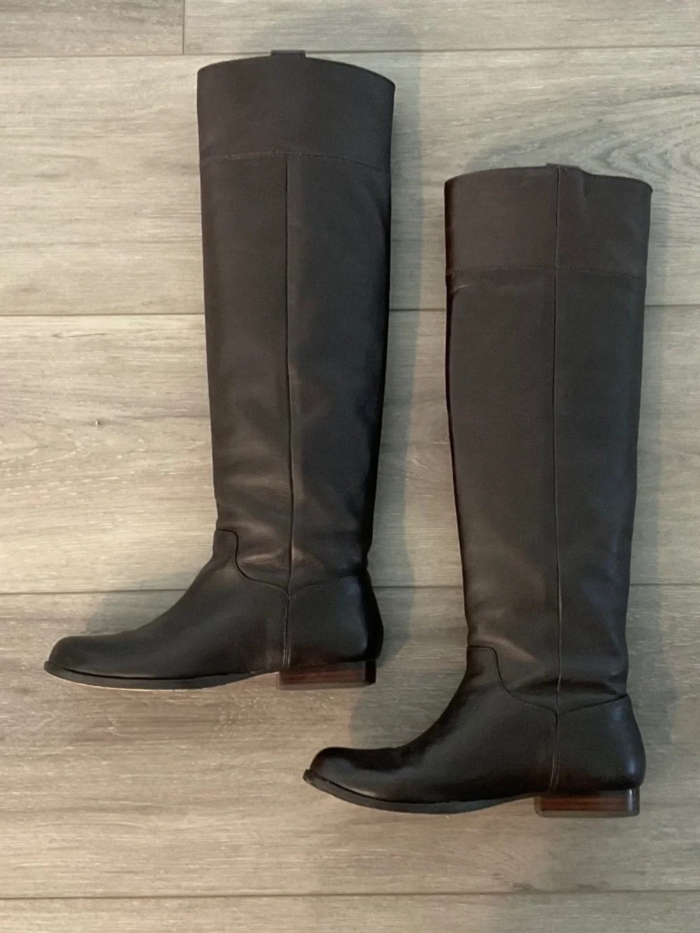LEON MAX Gorden Tall Riding Boots in Brown Leather Size 7.5 EXCELLENT CONDITION